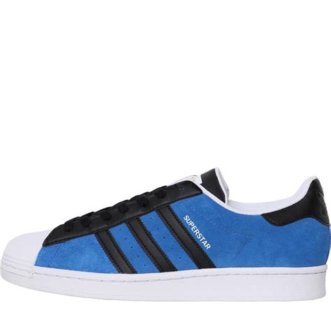 adidas superstar heren wit blauw|Adidas Superstar blue leather.